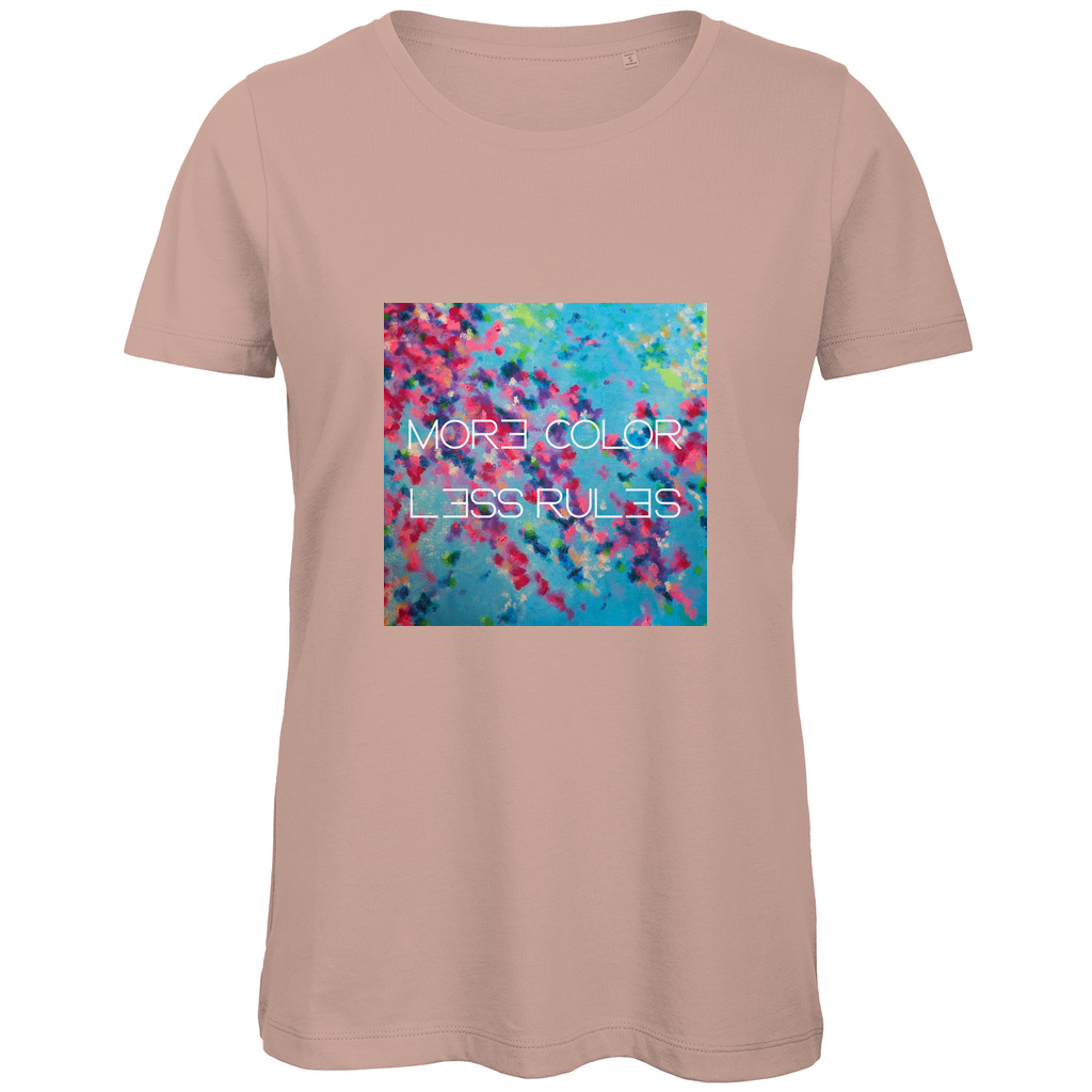Damen Premium Bio T-Shirt "more color less rules"
