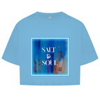 Damen Oversize Crop Top "salt & soul"