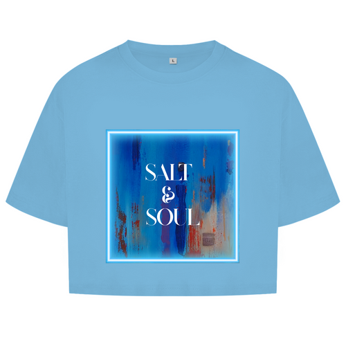 Damen Oversize Crop Top "salt & soul"