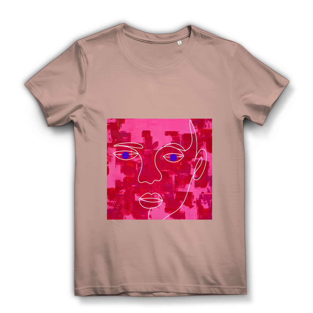 Damen Premium Bio T-Shirt "face the world"