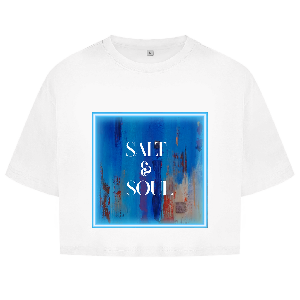 Damen Oversize Crop Top "salt & soul"