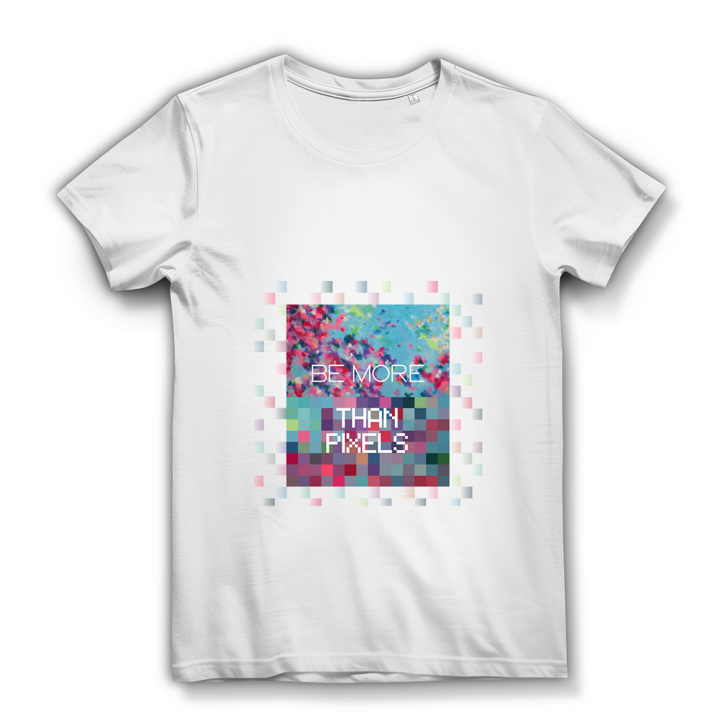 Damen Premium Bio T-Shirt "be more than pixels"