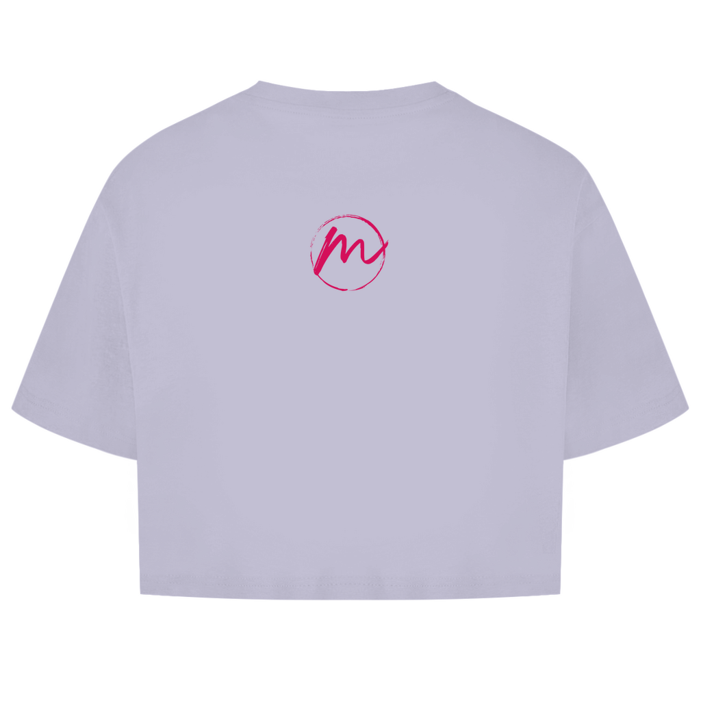 Damen Oversize Crop Top "more color less rules"
