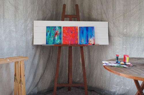 Originales Kunstwerk "In Farbe leben - Faser.Bruch.Sediment"