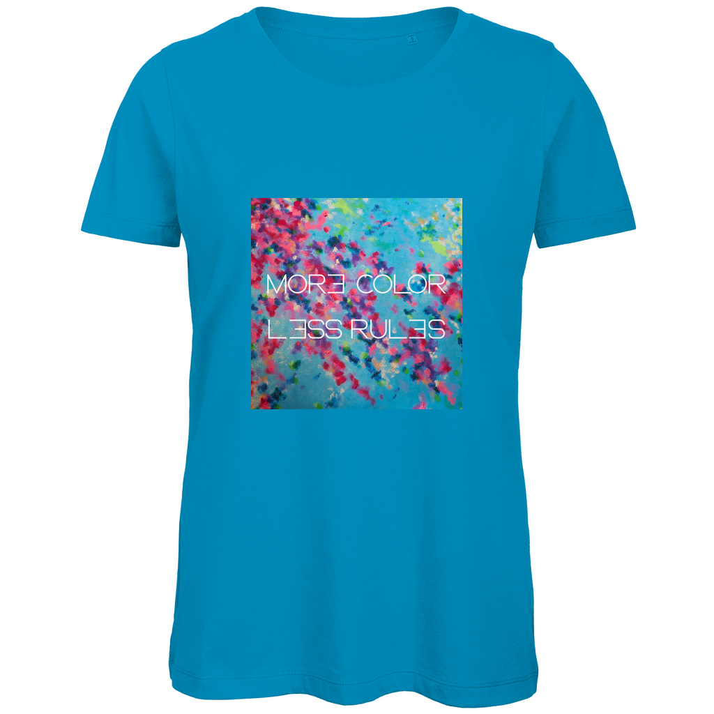 Damen Premium Bio T-Shirt "more color less rules"