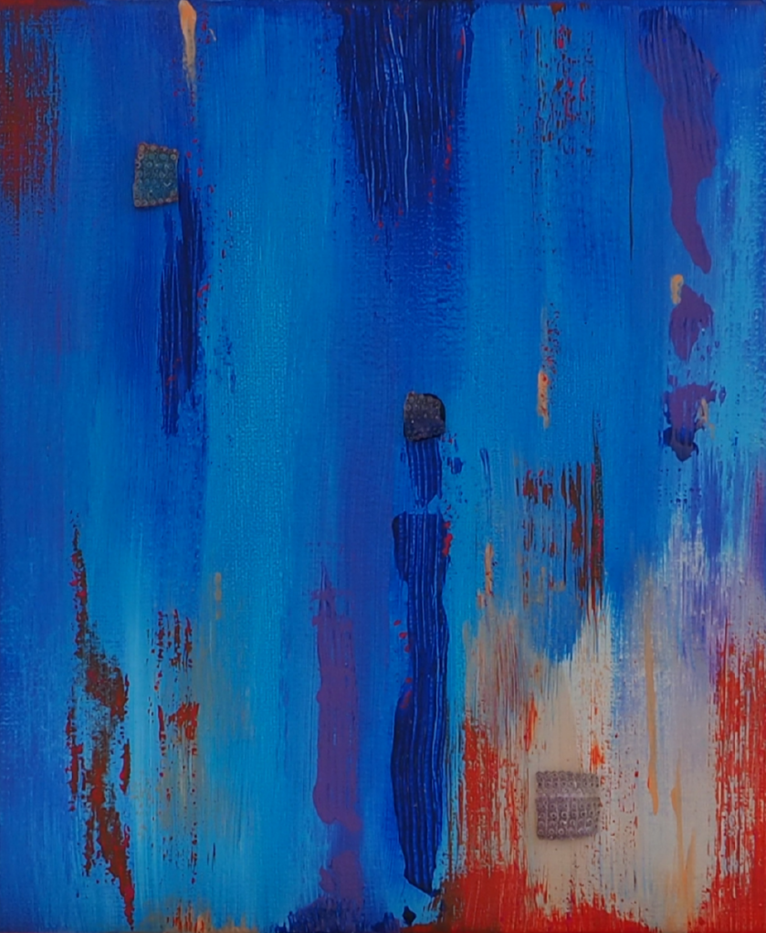 Originales Kunstwerk "In Farbe leben - Faser.Bruch.Sediment"