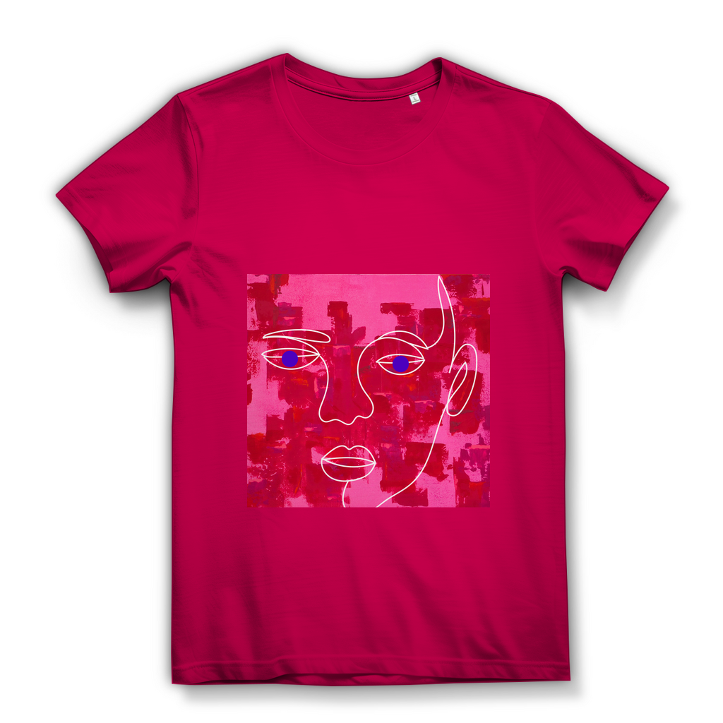 Damen Premium Bio T-Shirt "face the world"