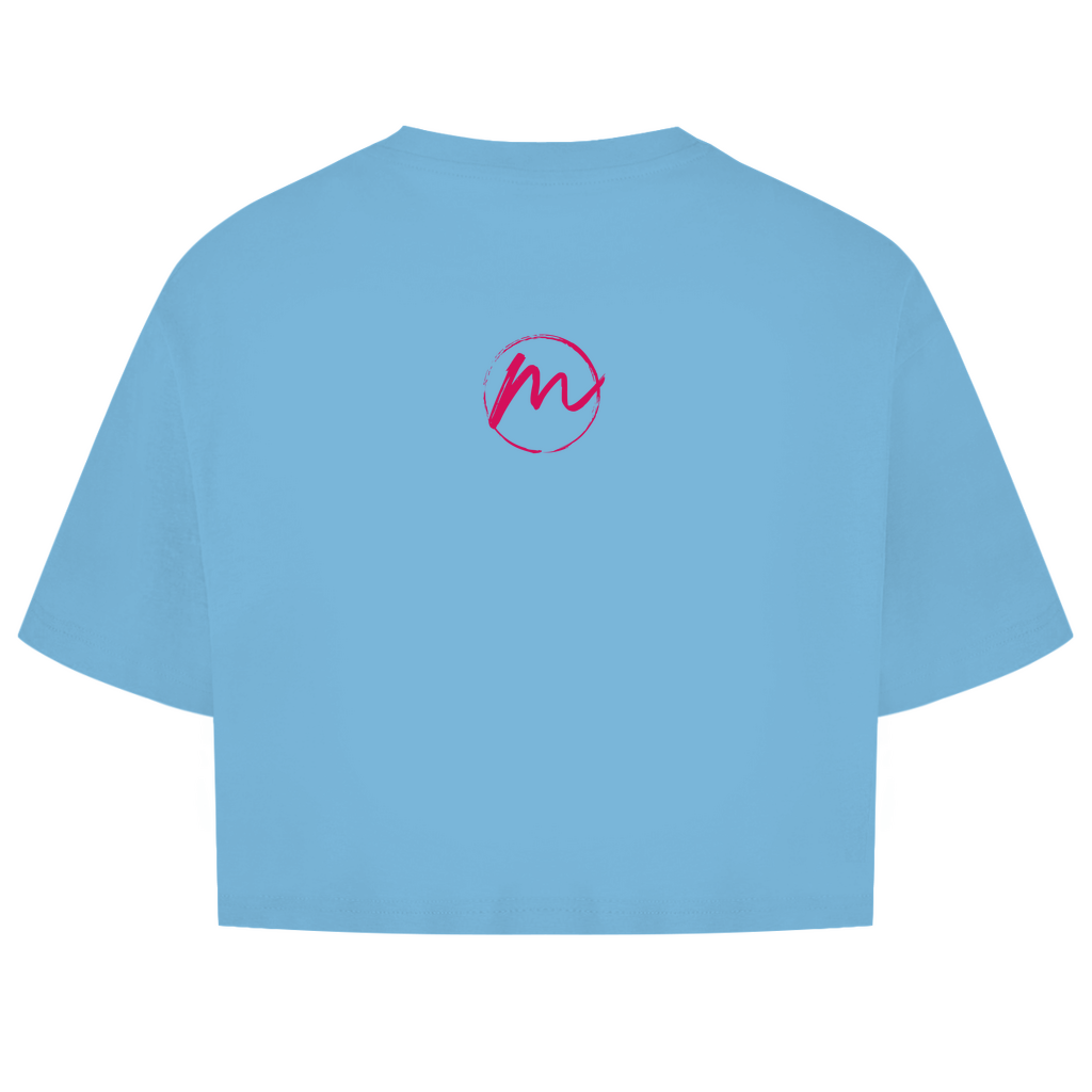Damen Oversize Crop Top "more color less rules"