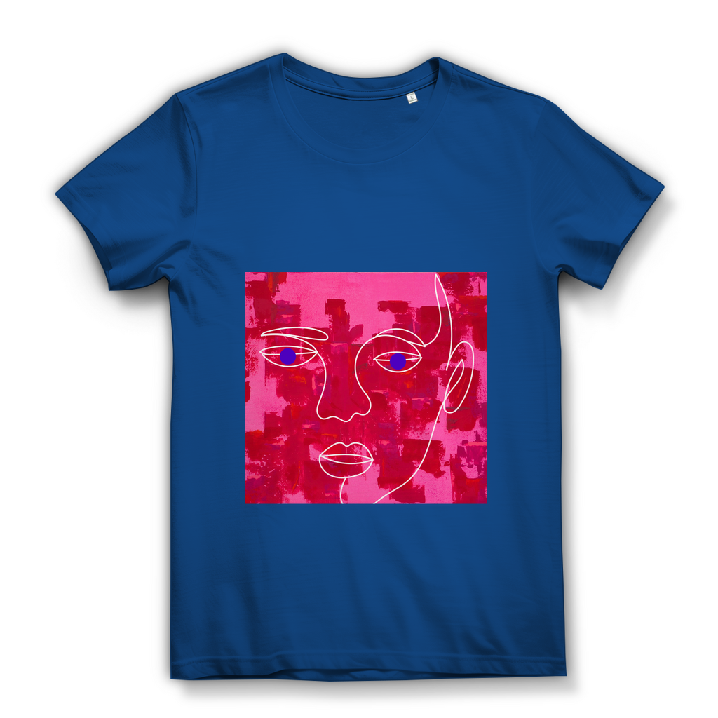 Damen Premium Bio T-Shirt "face the world"