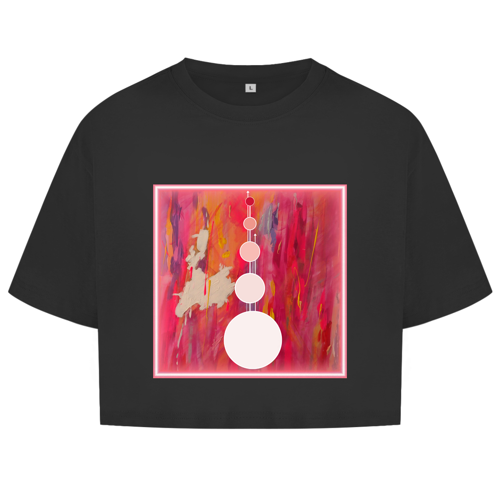 Damen Oversize Crop Top "out of bubble"