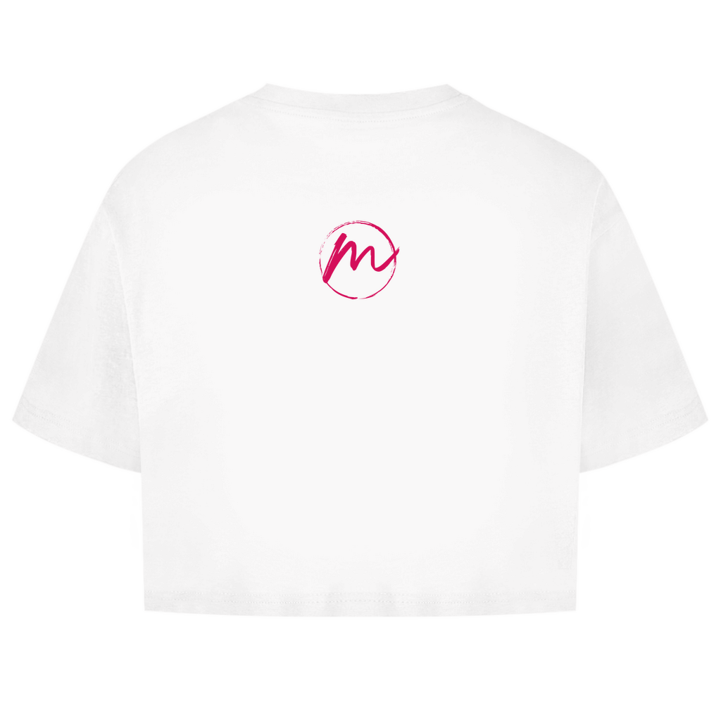 Damen Oversize Crop Top "more color less rules"